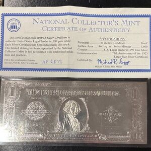 Silver Certificate Collectible Note